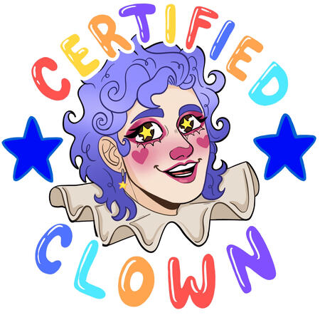 certified clown purple